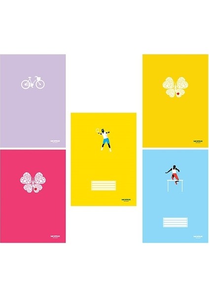 Mopak A5 80 Yaprak Çizgili Dikişli Defter