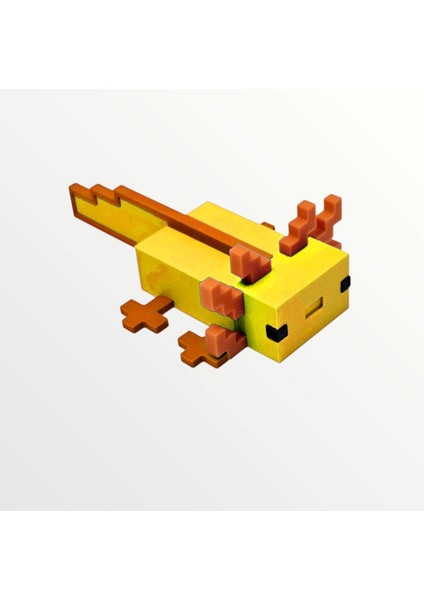 Minecraft Sarı Aksolotl Axolotl Figür