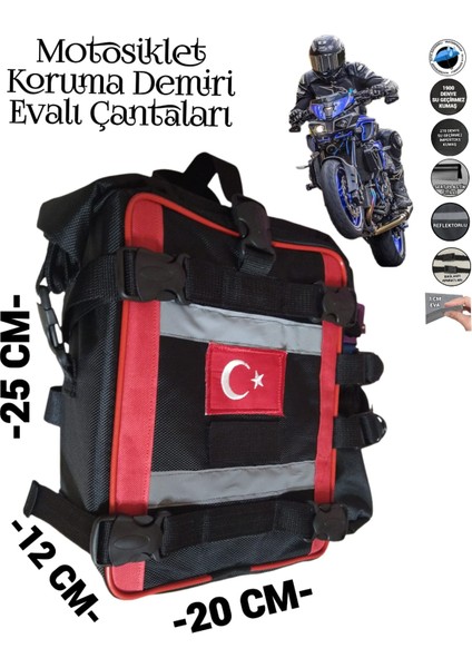 Motosiklet Ön Koruma Demiri Çantaları Dikdörtgen Evalı
