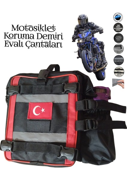Motosiklet Ön Koruma Demiri Çantaları Dikdörtgen Evalı