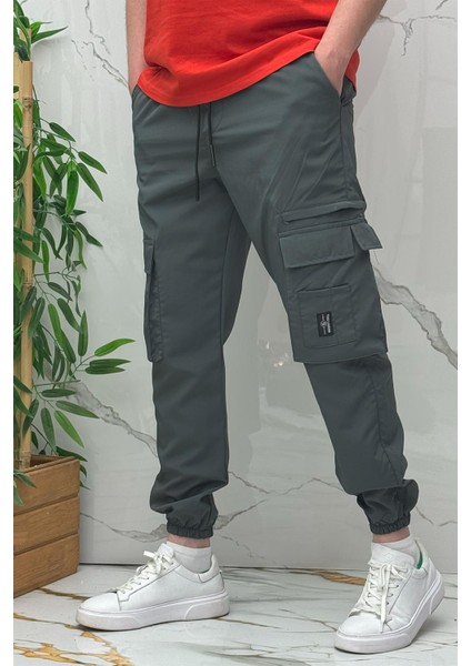 Full Likralı Rahat Erkek Kargo Cepli Pantolon (Dar Kalıp)