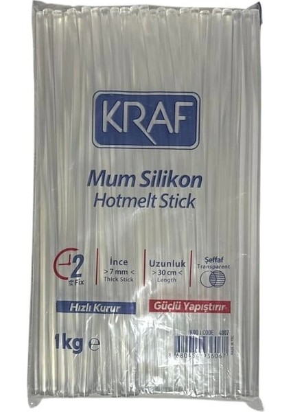 4007 Mum Silikon Şeffaf Ince 30 cm 1 kg