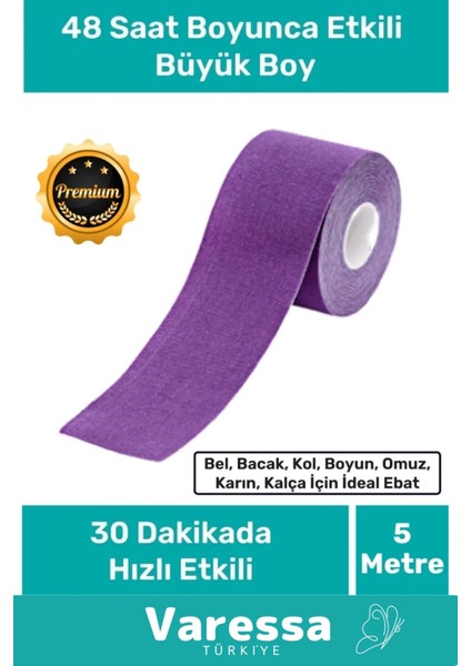 Hızlı Etkili Büyük Boy Kas Bel Bacak Kol Boyun Sırt Omuz Karın Kalça Isı Bandı 5cm x 5m