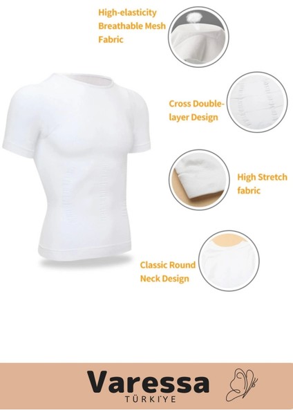 Yeni Sezon Bel Göğüs Dik Duruş Toparlayıcı Erkek Göbek Kısa Kol Korse Atlet indirimleri