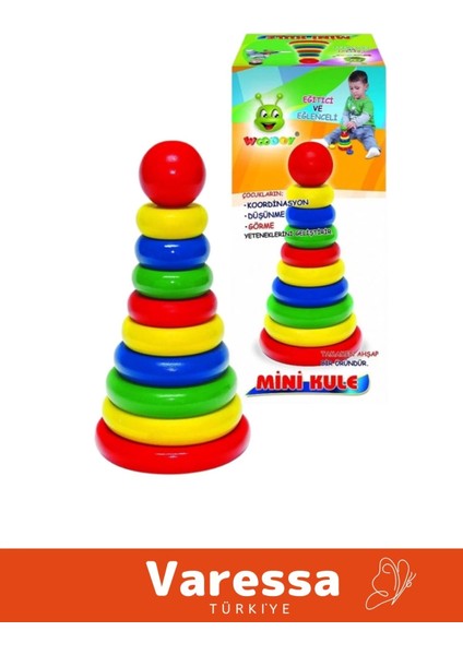Özel Oyun Serisi Göz Koordinasyonu Zeka Geliştirici Öğretici Eğitici Woodoy Ahşap Mini Kule Dizme fiyatları