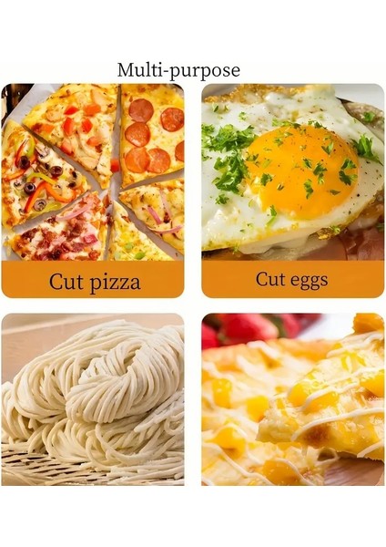 Pizza Kesici Tekerleği Balta Şekil Paslanmaz Çelik, Bambu Saplı Dönen Kesici Kurabiye, Kek, Ekmek