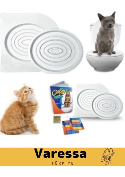 Premium Klozet Alıştırma Kapağı Kum Kabı Wc Yavru Yetişkin Kedi Hijyenik Tuvalet Eğitim Seti fiyatları