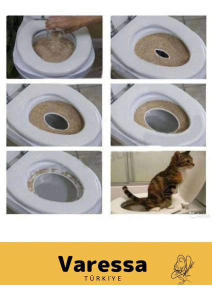 Premium Klozet Alıştırma Kapağı Kum Kabı Wc Yavru Yetişkin Kedi Hijyenik Tuvalet Eğitim Seti indirimleri