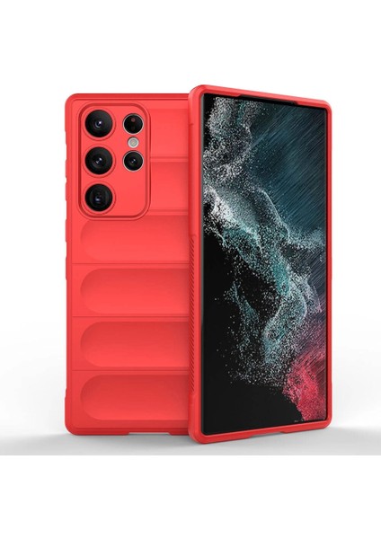 Samsung Galaxy S23 Ultra Kılıf Esnek Tpu Oyuklu Arka Yüzey Tasarımlı Etnik Silikon Kapak