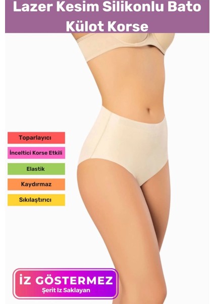 Dikişsiz Popo Iz Göstermeyen Kaymaz Toparlayıcı Lazer Kesim Silikonlu Bato Korse