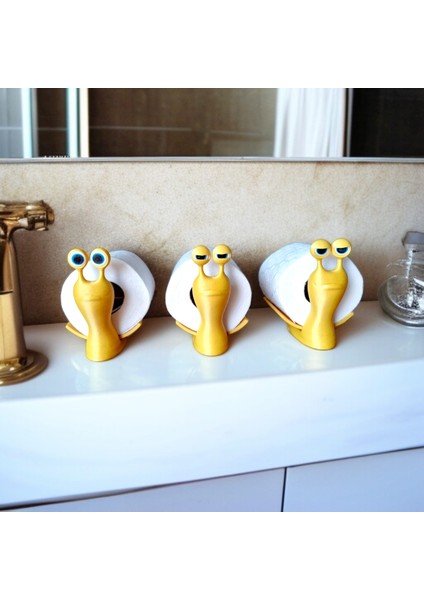 Salyangoz Tuvalet Kağıtlığı / Banyo Aksesuarı / Peçetelik / Lunar Design