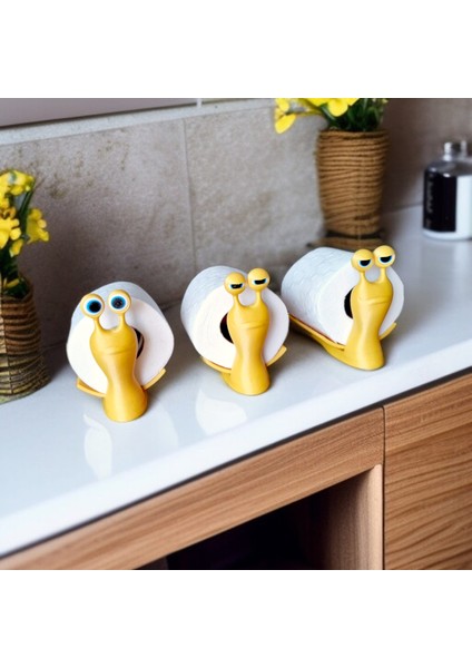 Salyangoz Tuvalet Kağıtlığı / Banyo Aksesuarı / Peçetelik / Lunar Design