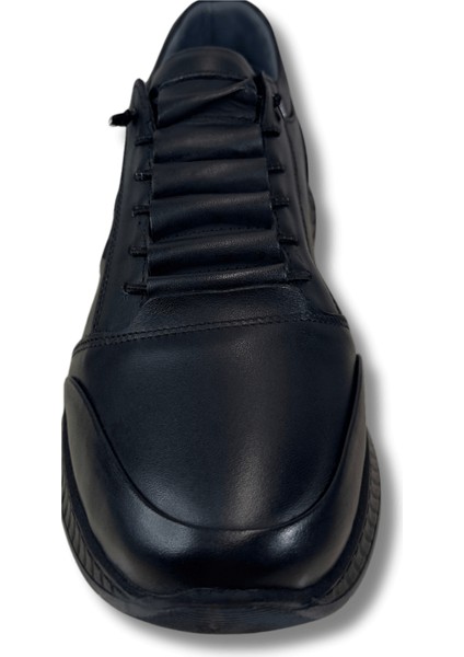 Siyah Hakiki Deri Günlük Spor Ayakkabı (Ss4) 40 modelleri