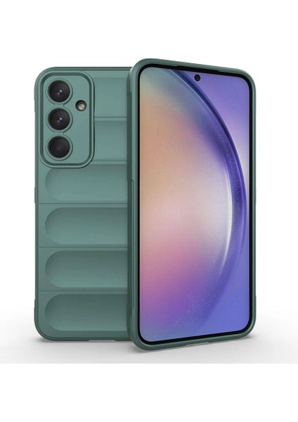 Samsung Galaxy A35 Kılıf Esnek Tpu Oyuklu Arka Yüzey Tasarımlı Etnik Silikon Kapak