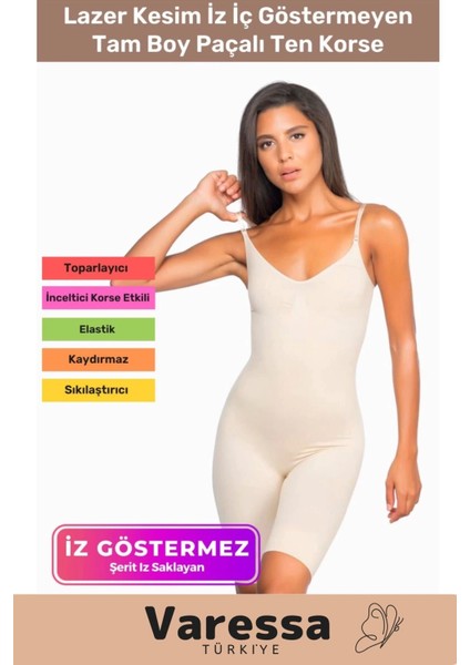 Özel Seri Vücut Şekillendirici Toparlayıcı Kadın Rahat Günlük Tam Boy Paçalı Korse