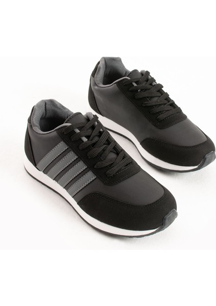 Günlük Sneaker Unisex Çizgili Günlük Rahat Kaliteli Konforlu Bağcıklı Sneaker Spor Ayakkabı