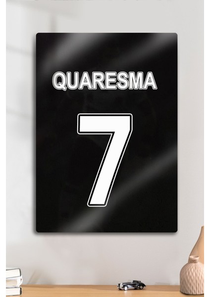 Ricardo Quaresma 7 Numara - Metal Parlak Dekoratif Sporcu Duvar Tablosu