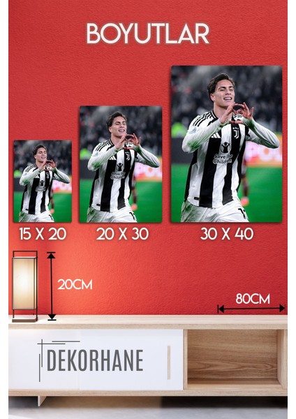 Metal Baskı, Kenan Yıldız Juventus, Kalp - Parlak Dekoratif Sporcu Duvar Tablosu fırsatları