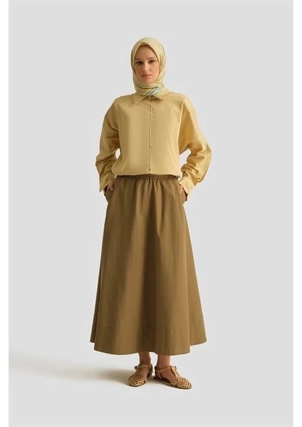 Kesikli Pamuk Etek 25Y1837 Haki fiyatları