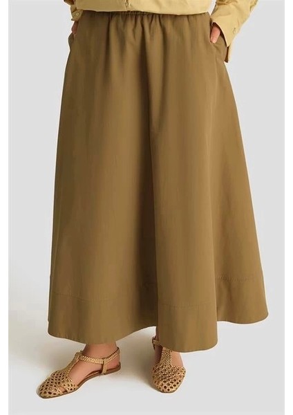 Kesikli Pamuk Etek 25Y1837 Haki modelleri