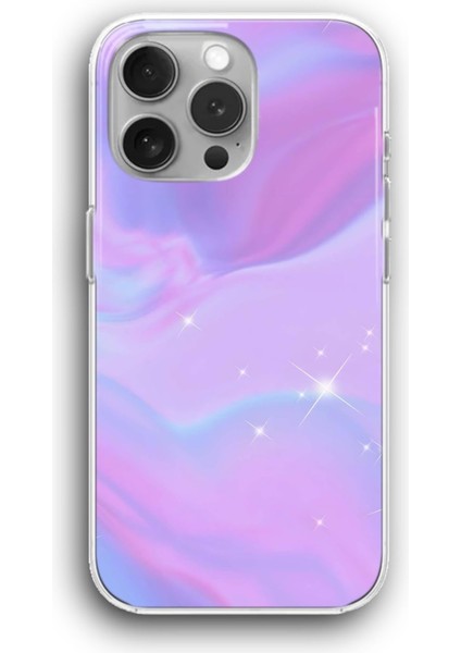 Apple iPhone 11 Pro Max Uyumlu Şeffaf Kılıf Tatlı Parlak Yıldızlı Modern