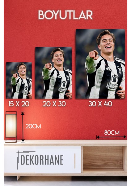 Metal Baskı, Kenan Yıldız Juventus, Juve - Parlak Dekoratif Sporcu Duvar Tablosu