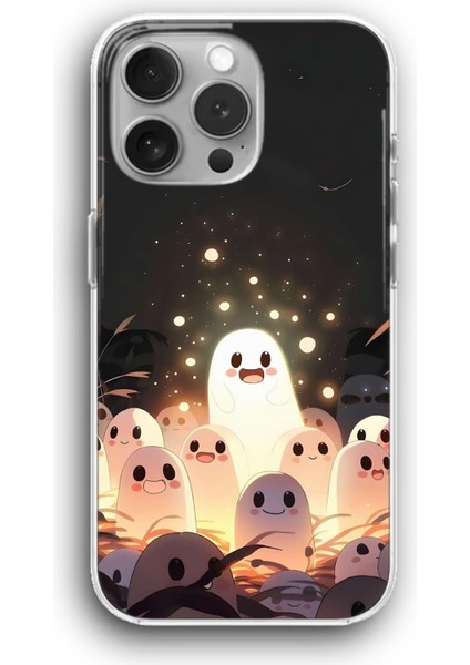 Apple iPhone 11 Pro Max Uyumlu Şeffaf Kılıf Parlak Hayalet Karakter Cozy Çocuk