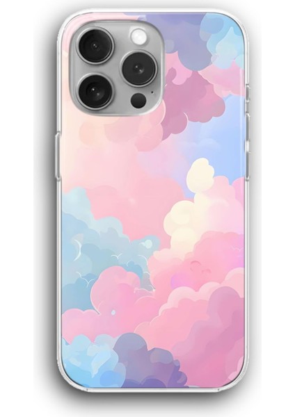Apple iPhone 11 Pro Max Uyumlu Şeffaf Kılıf Abstract Çizim Bulutlar