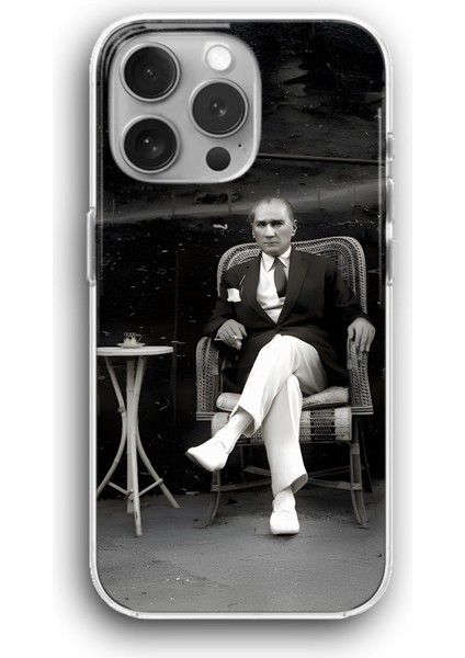 Apple iPhone 11 Pro Max Uyumlu Şeffaf Kılıf Atatürk Takım Elbise Mustafa Kemal