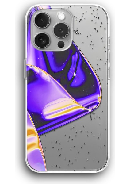 Apple iPhone 11 Pro Max Uyumlu Şeffaf Kılıf Metalik Modern
