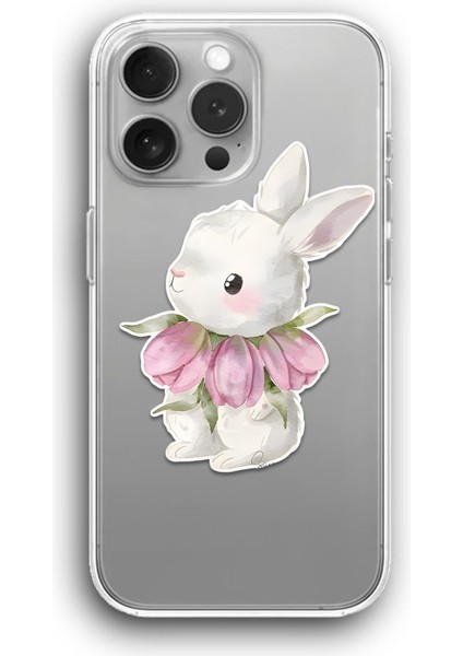 Apple iPhone 11 Pro Max Uyumlu Şeffaf Kılıf Tatlı Prenses Yavru Tavşancık Çocuk