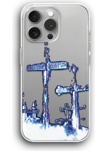 Apple iPhone 11 Pro Max Uyumlu Şeffaf Kılıf Mezar Artistik Çizim Sade