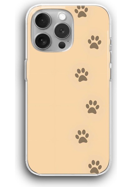 Apple iPhone 11 Pro Max Uyumlu Şeffaf Kılıf Tatlı Köpek Patisi Izleri