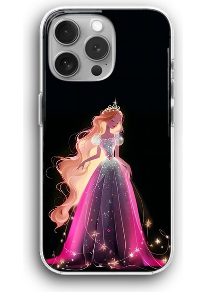 Apple iPhone 11 Pro Max Uyumlu Şeffaf Kılıf Prenses Kız Çocuk Çizgifilm Karakteri