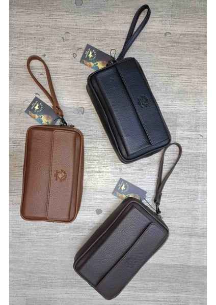 West Polo Telefon Bölmeli Deri El Çantası