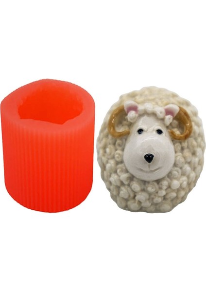 3 Boyutlu Koç Silikon Mum Kalıbı