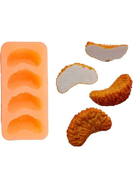 4'lü Mandalina Silikon Mum Kalıbı M-218 modelleri