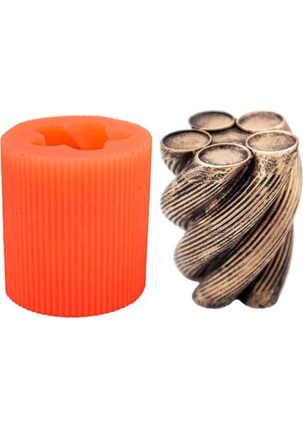 Burgu Sarmal Silikon Mum Kalıbı 7.5 x 5.5 cm