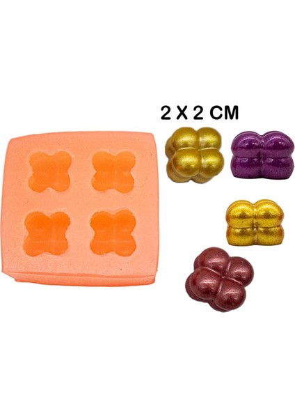 4'lü Mini Bubble Silikon Mum Kalıbı M-256 modelleri