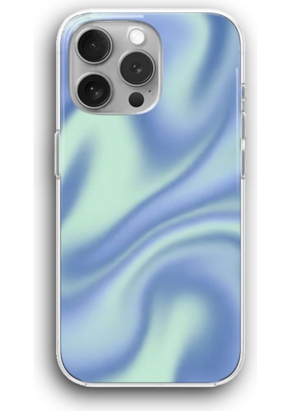 Apple iPhone 11 Pro Uyumlu Şeffaf Kılıf Parlak Saten Beyaz Kumaş Desen