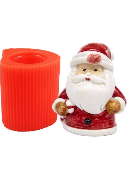 Mini Noel Baba Silikon Mum Kalıbı 5.5 x 7.5 cm modelleri