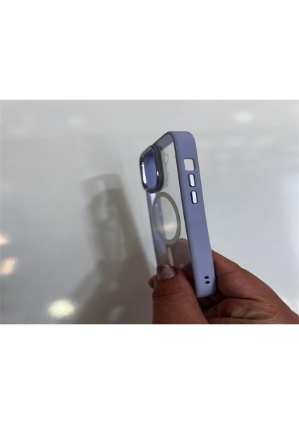 IP14PRO Kenar Detaylı Lens magsafe Kılıf