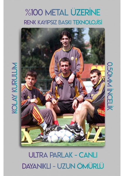 Metal Baskı Parlak Duvar Tablosu - G.s. Old's 2000 Uefa Cup