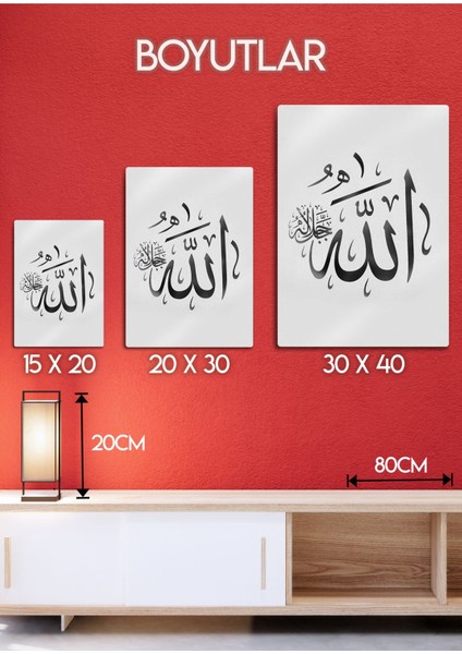 Allah Yazılı Dini Dekoratif Metal Tablo fırsatları