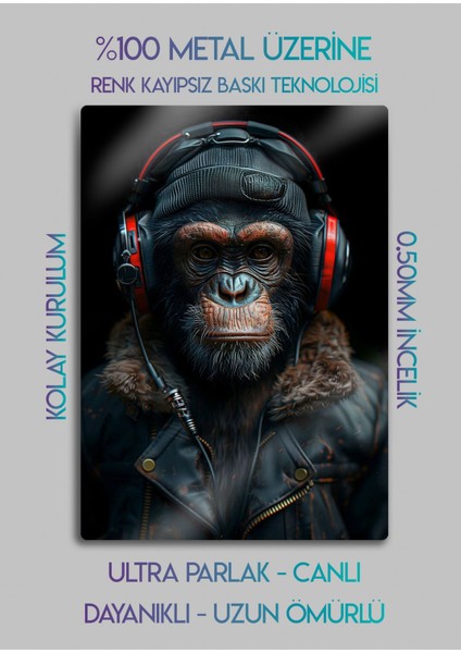Maymun Stilist Monkey - Dekoratif Metal Tablo fiyatları
