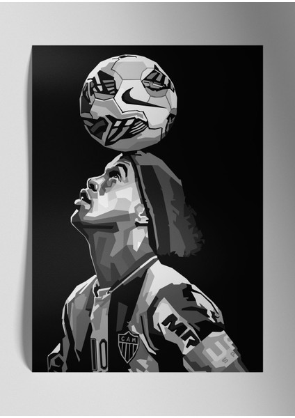 Metal Baskı Parlak Duvar Tablosu - Ronaldinho