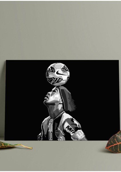 Metal Baskı Parlak Duvar Tablosu - Ronaldinho fiyatları