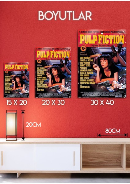 Mia Wallace's Pulp Fiction - Metal Baskı Parlak Tablo fırsatları
