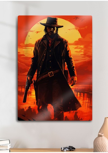 Parlak Metal Baskı Tablo - Rdr2, Red Dead Redemption 2