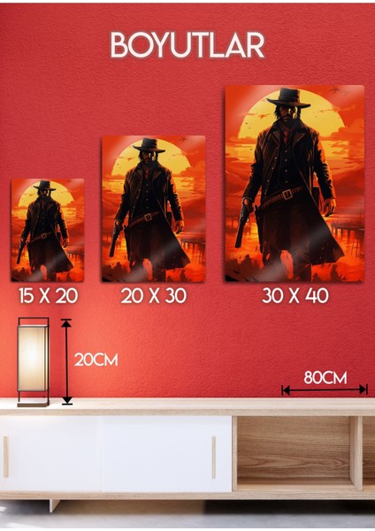 Parlak Metal Baskı Tablo - Rdr2, Red Dead Redemption 2 fırsatları